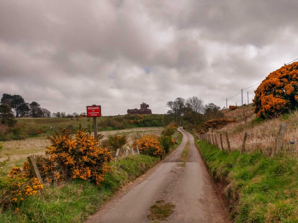 angus coast pink sand beach red castle