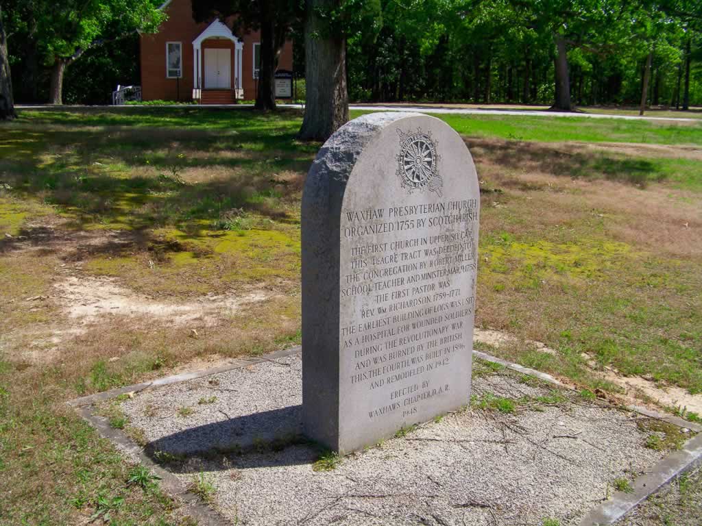 south carolina waxhaw presbyterian church 01 marker