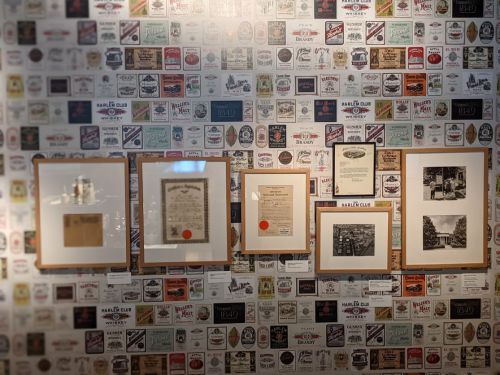 Photo of a Brand Wall from the Frazier Museum in Louisville, KY